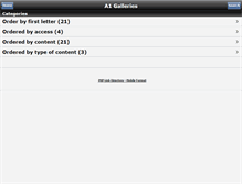 Tablet Screenshot of a1galleries.com